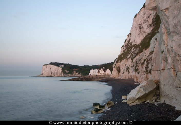Morning at Saint Margaret Bay, at the famous White Cliff of Dover, Kent, England