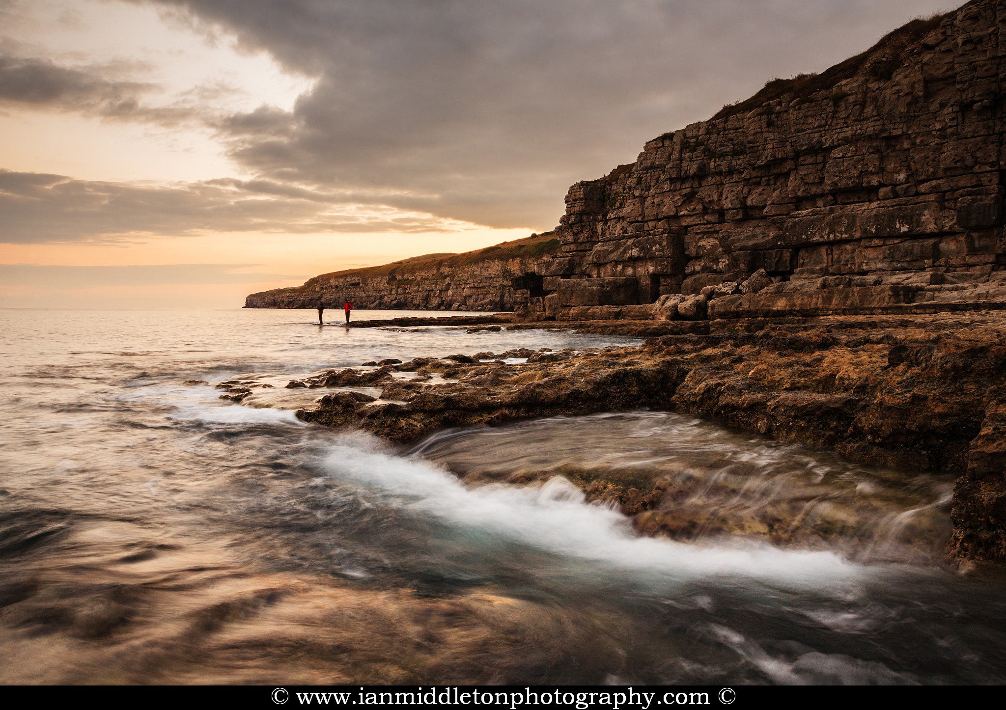 Seacombe Bay and Cliffs on the Jurassic Coast in Dorset, England. Seacombe Bay is one of the many stunning locations to visit on the Jurassic coast, a UNESCO World Heritage Site in southern England