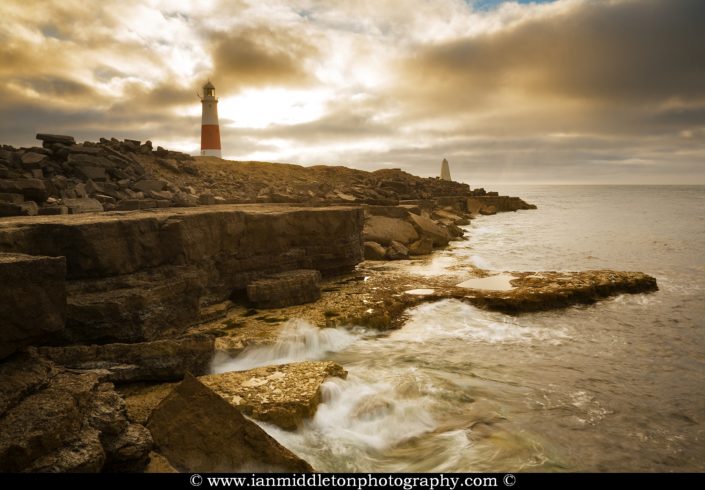 Lighthouse at Portland Bill, near Weymouth, Jurassic Coast, Dorset, England.