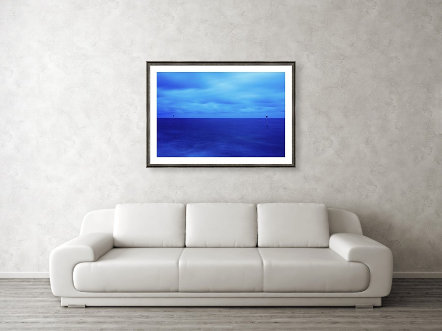 Framed print example of Hunstanton Beach at dawn photo.