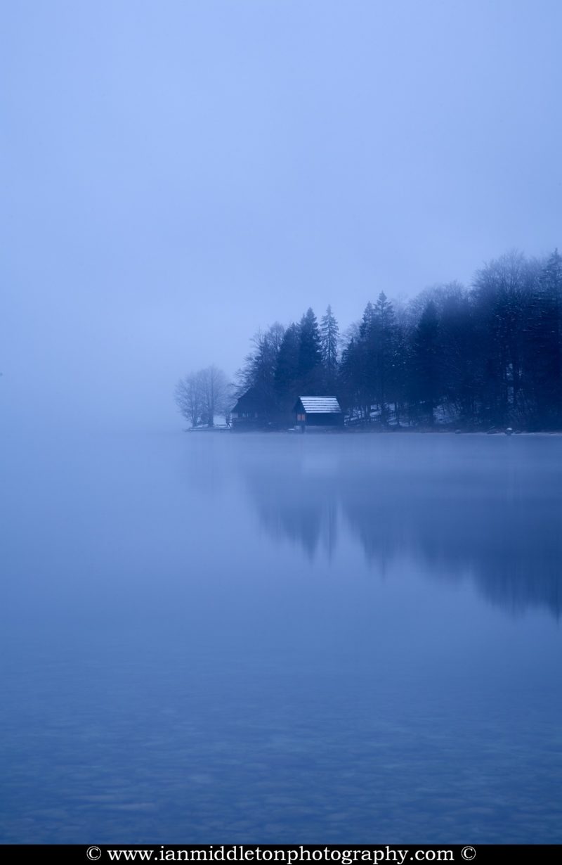 Lake Bohinj at the first dawn of the new year, Triglav National Park, Slovenia. Taken New Year Day 2012.