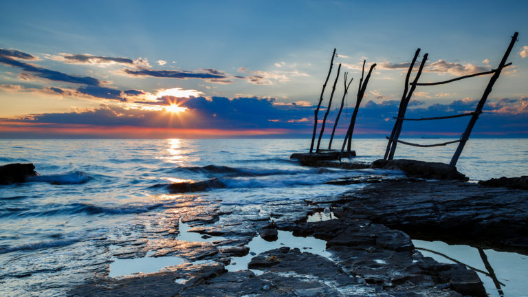 Sunset at basanija, near Savudrija, Istria Coast, Croatia.