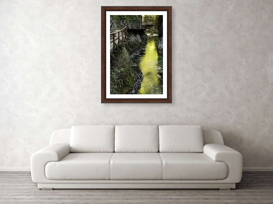 Framed print example of Vintgar Gorge photo.