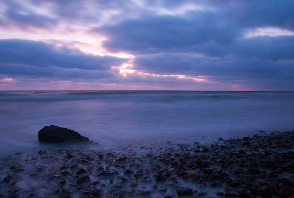 Ballyconnigar Strand at dawn, Blackwater, County Wexford, Ireland.