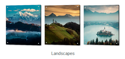 Landscape photos on acrylic