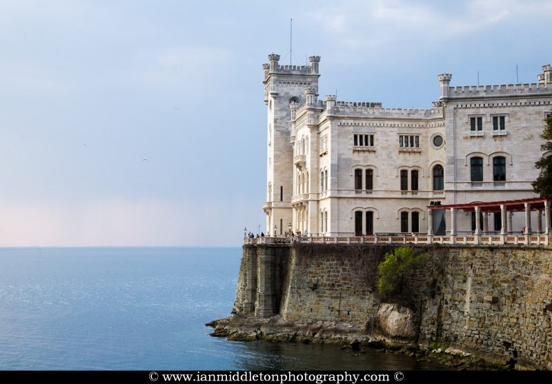 Castello di Miramare (Miramare castle) was built in 1855-60 for Archduke Maximilian of Austria, later briefly emperor of Mexico. It is now owned by the State and houses a historical museum. From the terrace and the park (bronze statue of Maximilian) there are magnificent views of the sea, which is protected as a nature reserve, the Parco Marino di Miramare.