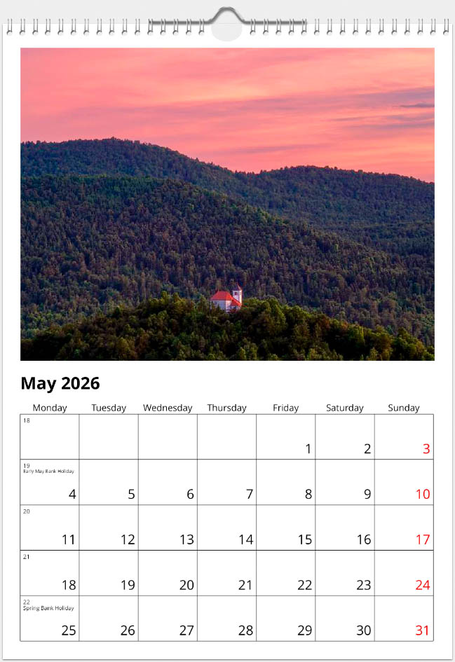 A3 Slovenia calendar May 2026