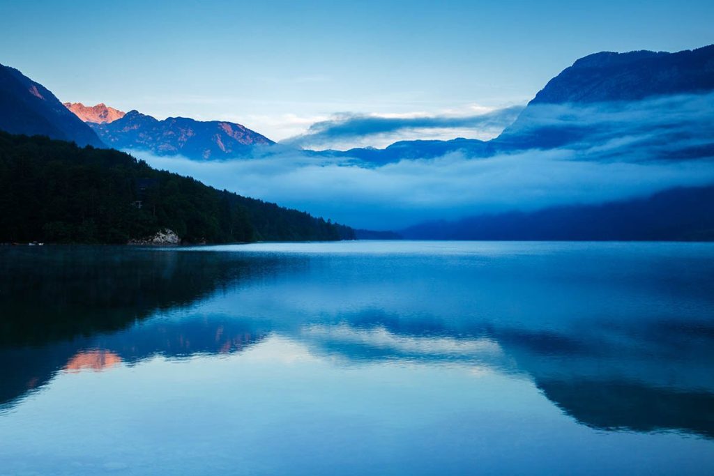 Sunrise at Lake Bohinj