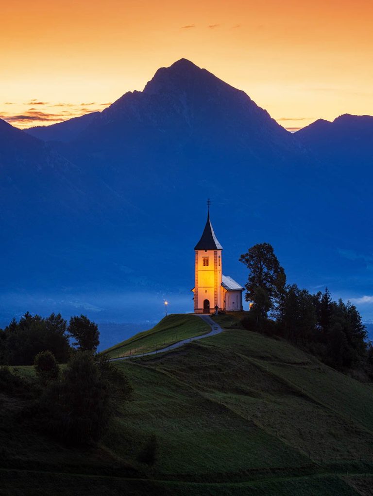 Sunrise at Jamnik Church