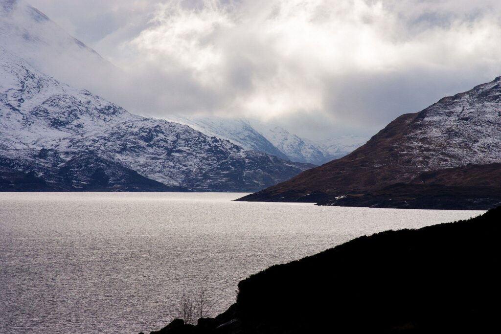 Morning over river somewhere near Drumnadrochit in Scotland.