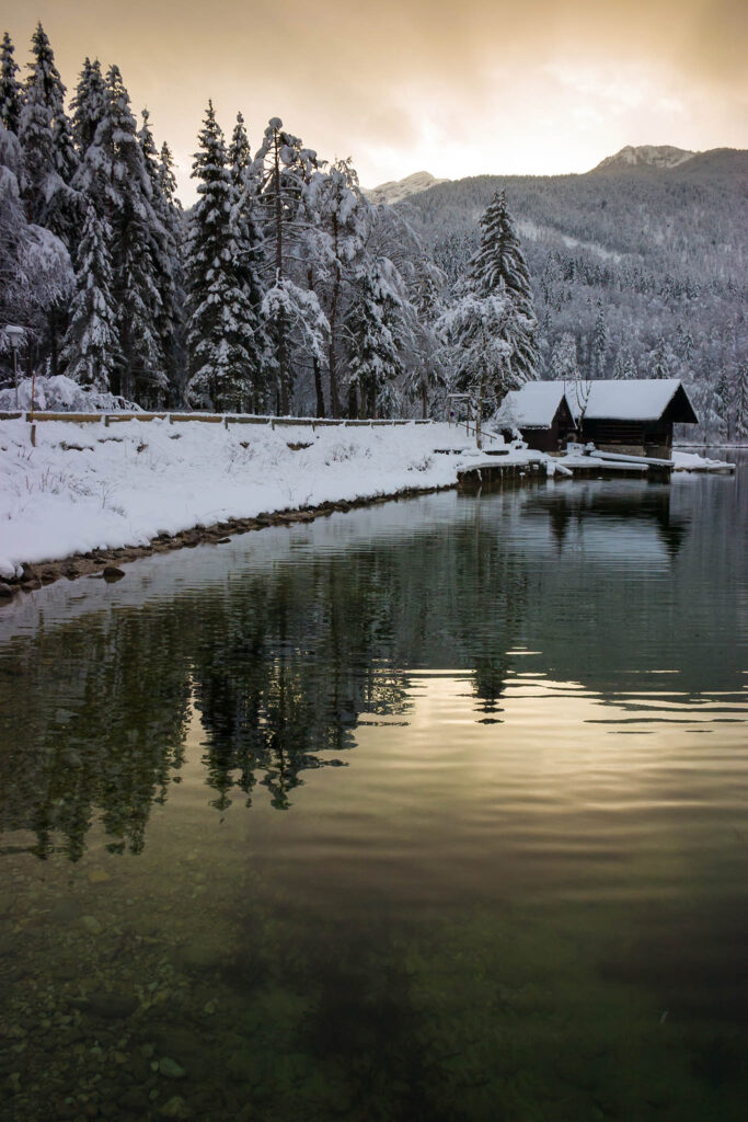 Lake Bohinj in Winter, Slovenia