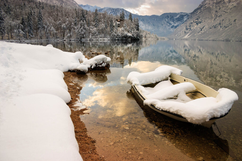 Lake Bohinj in Winter, Slovenia