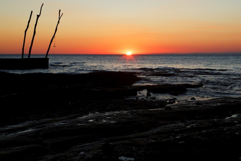 Sunset at basanija, near Savudrija, Istria Coast, Croatia.