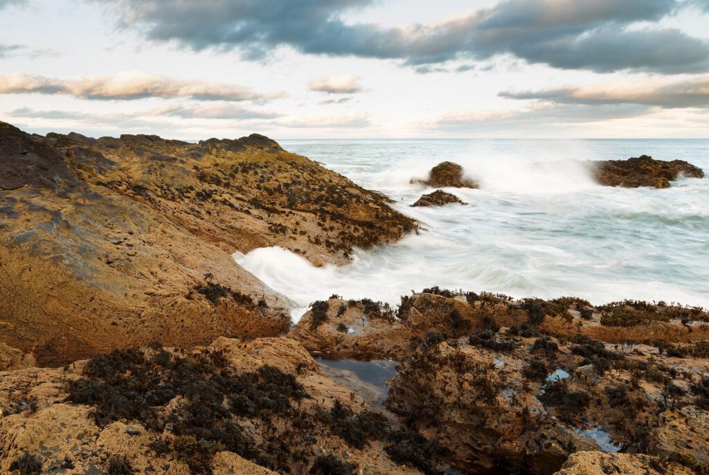 Sunset at Portlethen, near Aberdeen, Scotland.