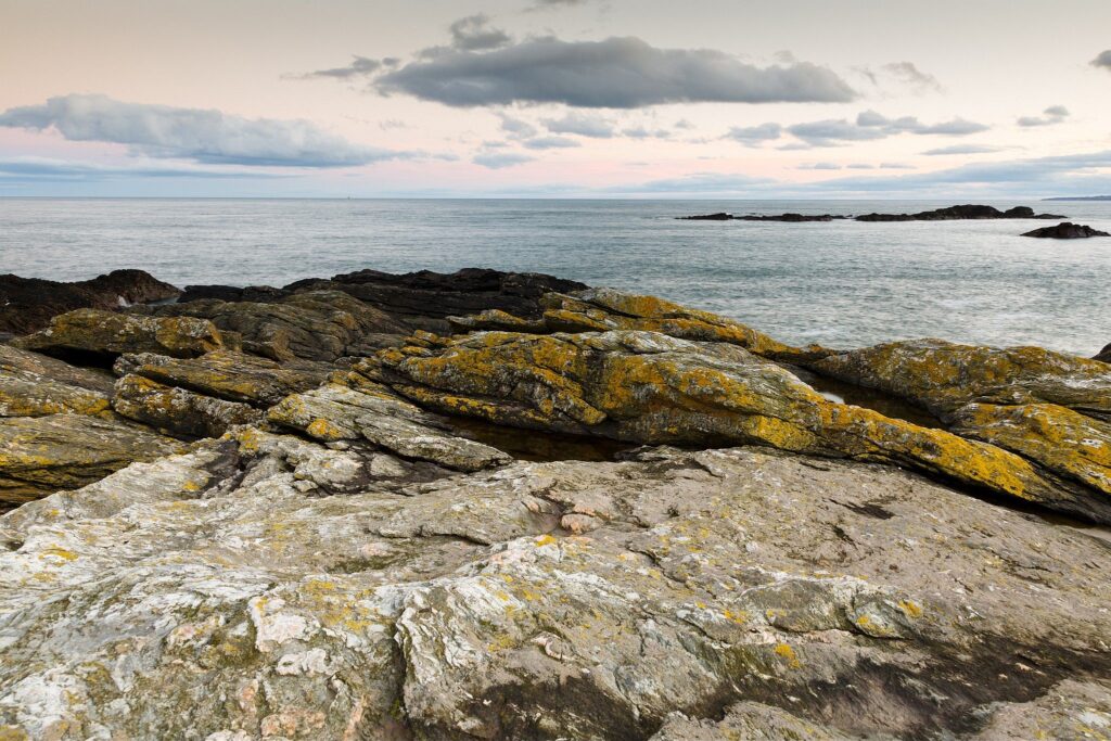 Sunset at Portlethen, near Aberdeen, Scotland.