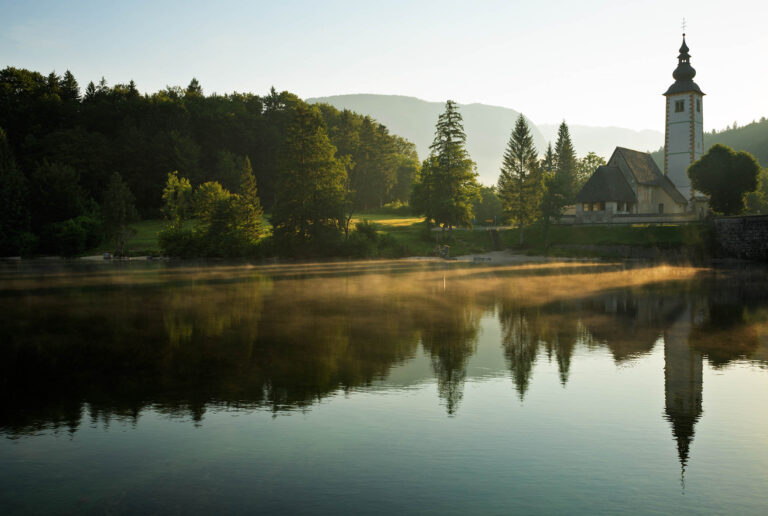 Lake Bohinj at sunrise