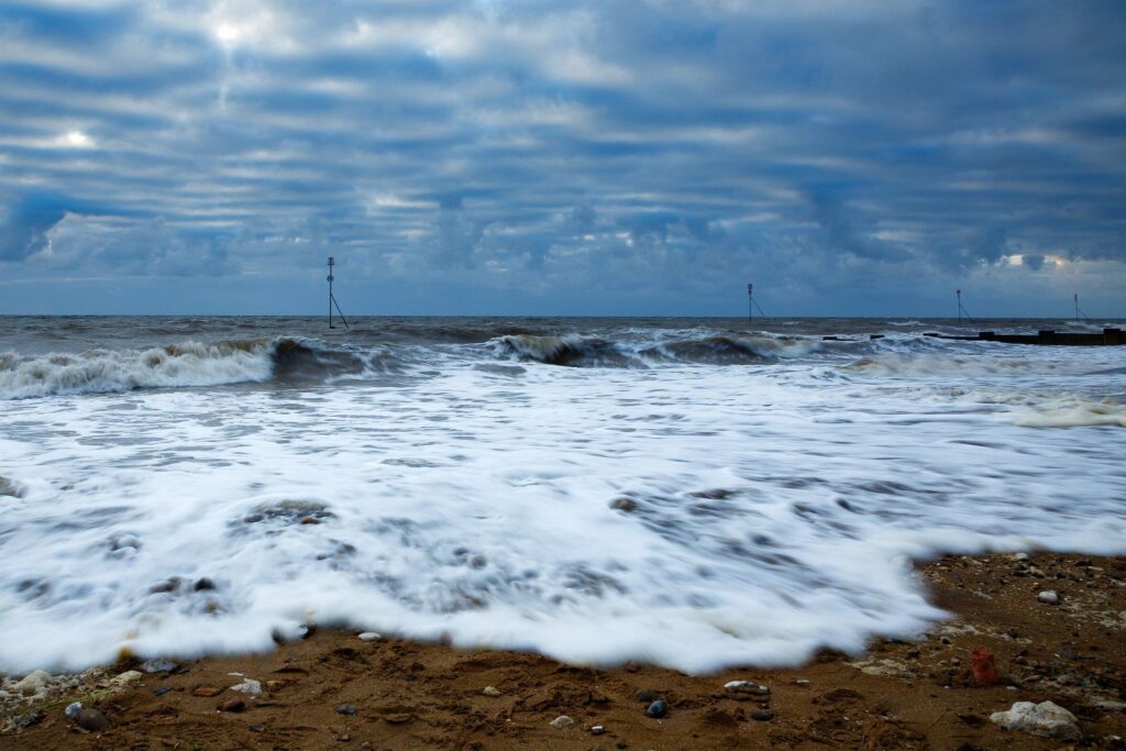 Dramatic Cloud at Hunstanton beach, West Norfolk, England.