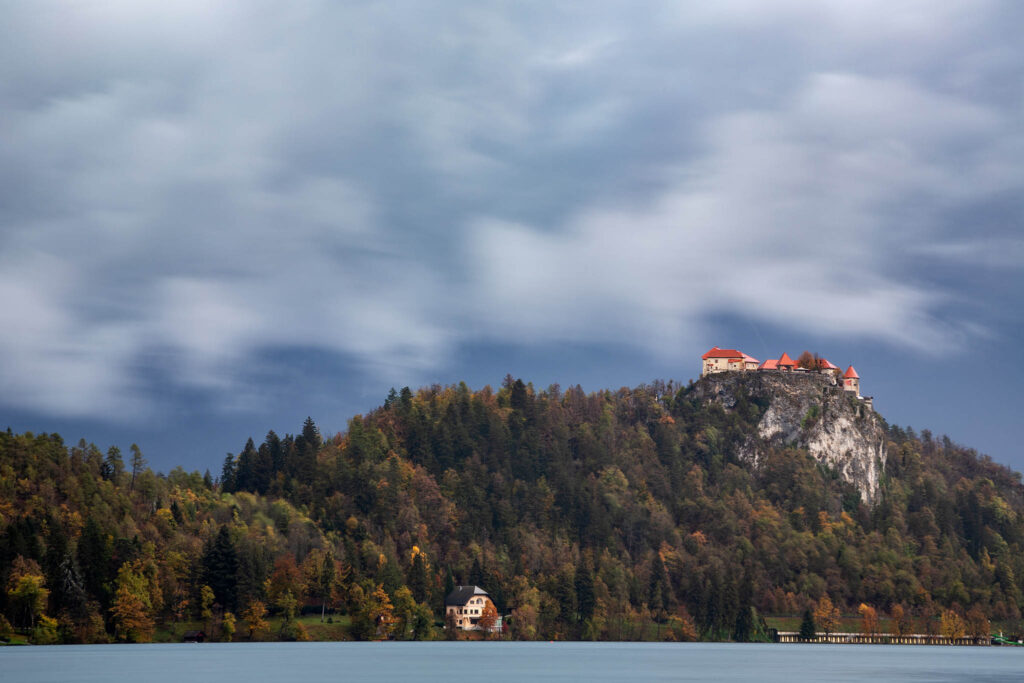 Lake Bled's hilltop castle, Slovenia.