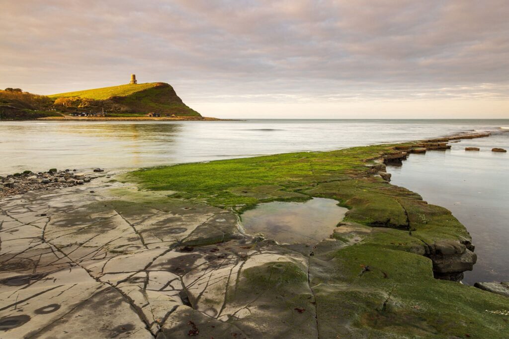 The beautiful coastal landscape at Kimmeridge bay in Dorset. This is one of the many wonders to be found on the Jurassic coast, an UNESCO world heritage site.