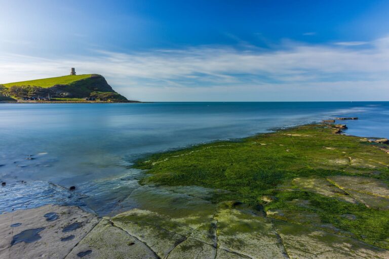 The beautiful coastal landscape at Kimmeridge bay in Dorset. This is one of the many wonders to be found on the Jurassic coast, an UNESCO world heritage site.