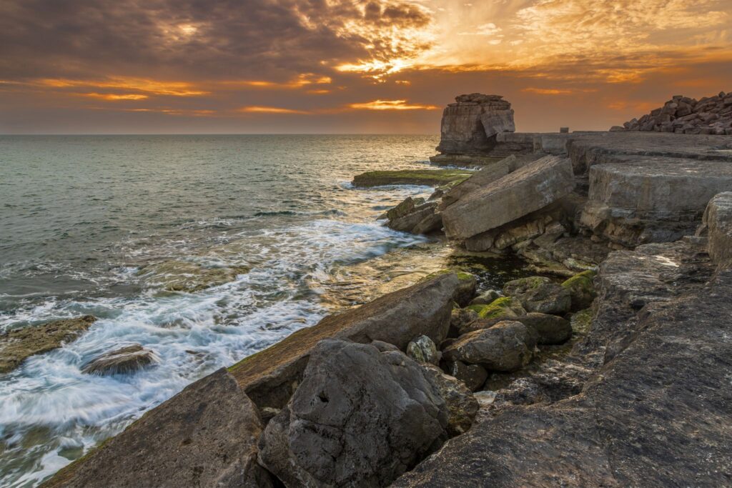 Pulpit rock at Portland Bill, near Weymouth, Jurassic Coast, Dorset, England.