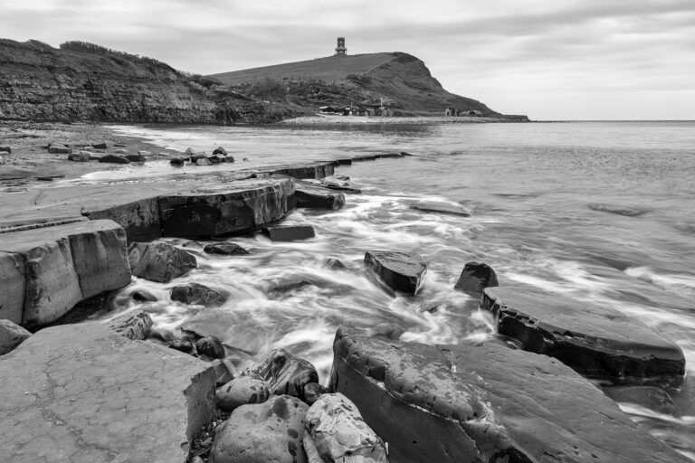 The beautiful coastal landscape at Kimmeridge bay in Dorset. This is one of the many wonders to be found on the Jurassic coast, an UNESCO world heritage site.