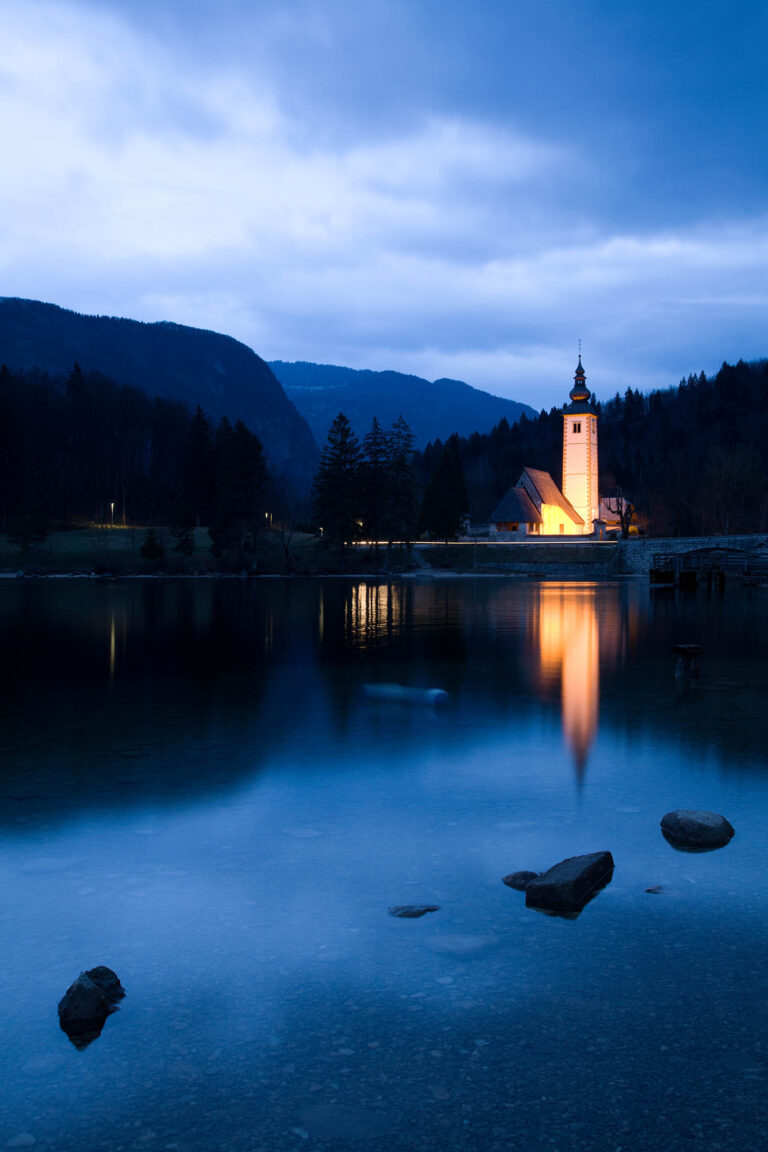 Lake Bohinj at dusk