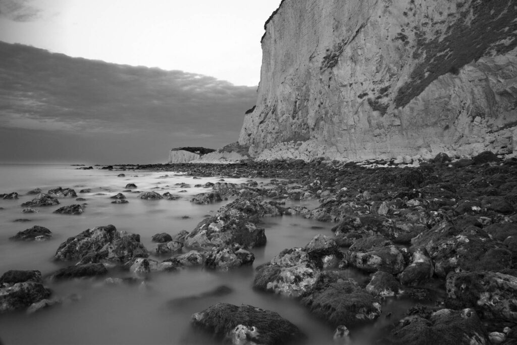 Morning at Saint Margaret Bay, at the famous White Cliff of Dover, Kent, England