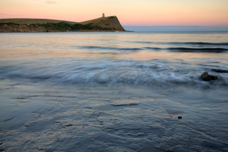 The beautiful coastal landscape at Kimmeridge bay in Dorset. This is one of the many wonders to be found on the Jurassic coast, an UNESCO world heritage site.