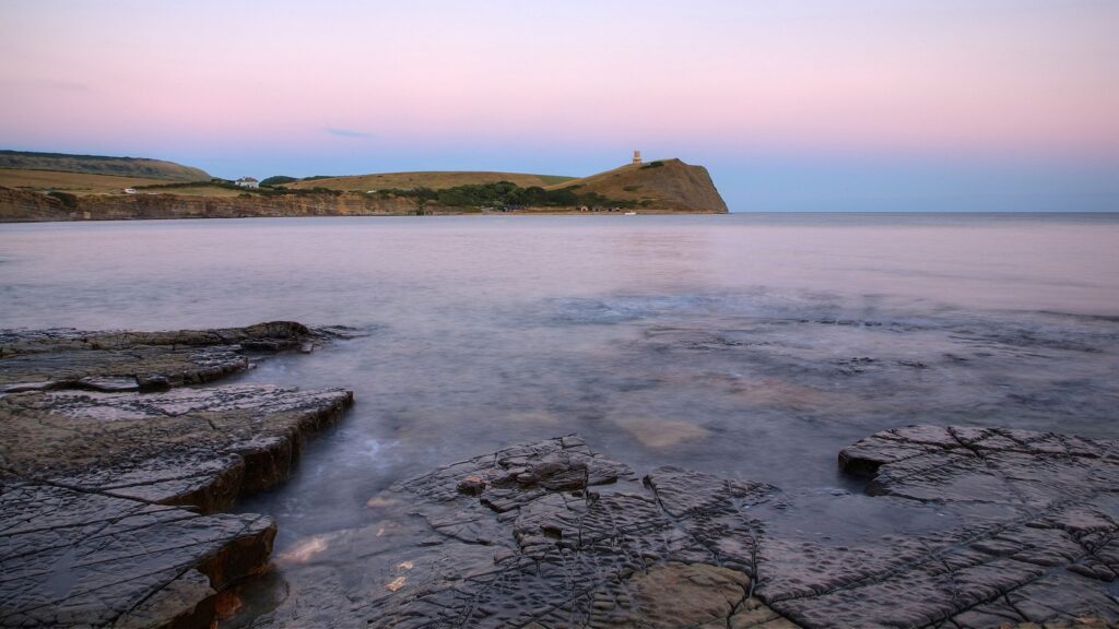 The beautiful coastal landscape at Kimmeridge bay in Dorset. This is one of the many wonders to be found on the Jurassic coast, an UNESCO world heritage site.