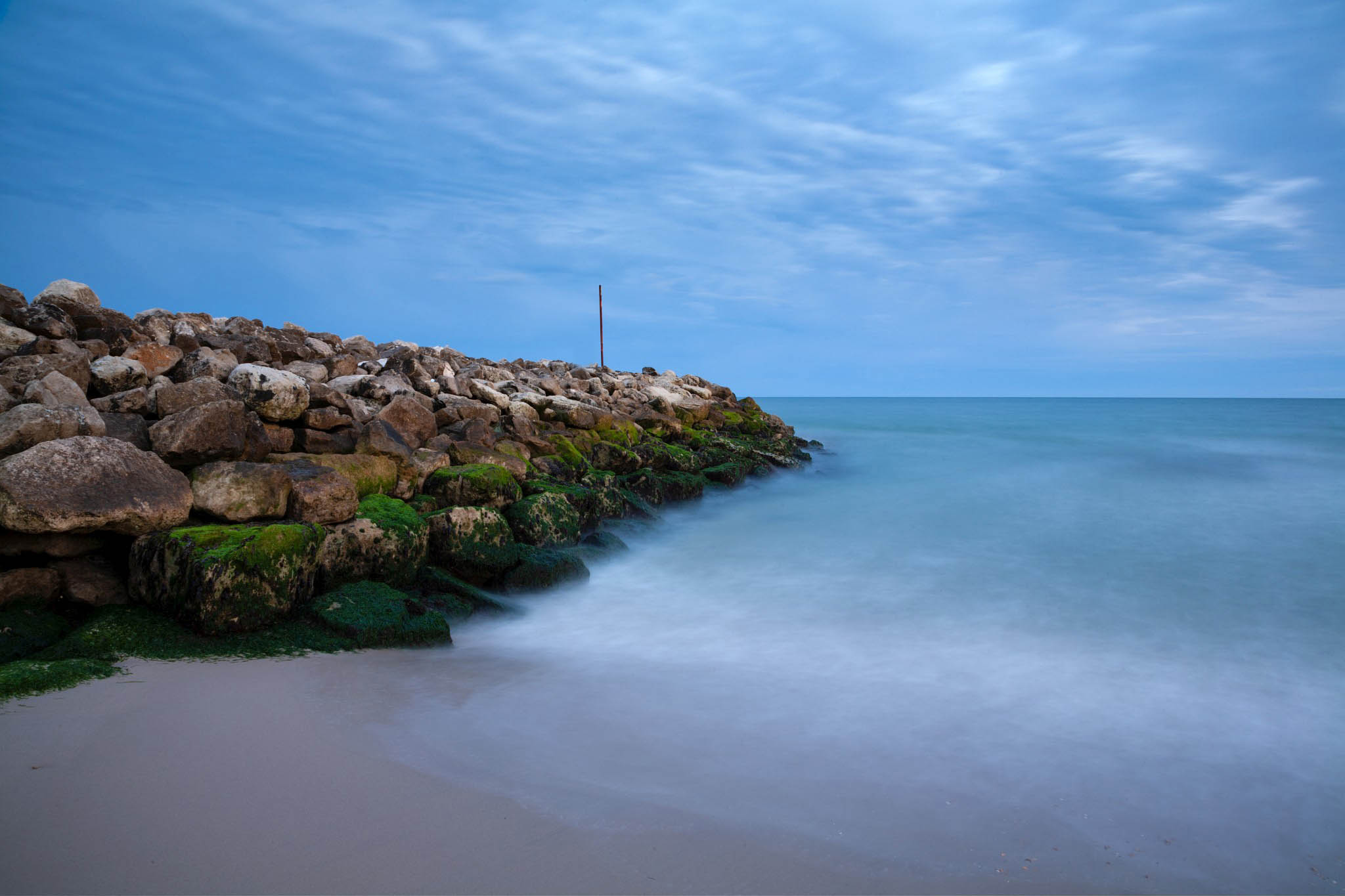 The beautiful coastal landscape at Highcliffe Beach in Dorset.