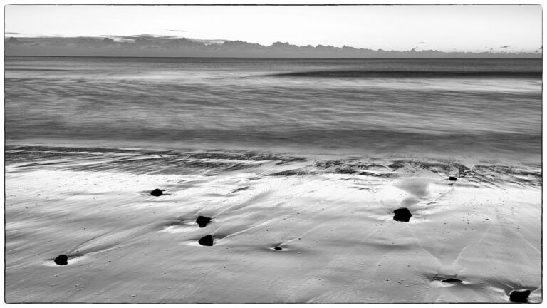 Ballynaclash beach at dawn, Blackwater, County Wexford, Ireland.