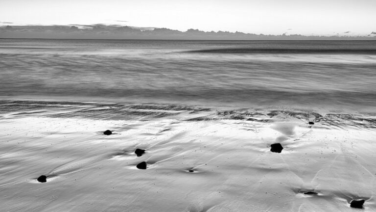 Ballynaclash beach at dawn, Blackwater, County Wexford, Ireland.