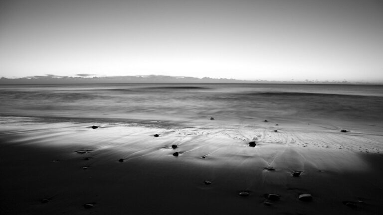 Ballynaclash beach at dawn, Blackwater, County Wexford, Ireland.