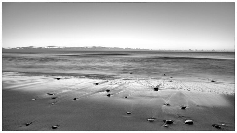 Ballynaclash beach at dawn, Blackwater, County Wexford, Ireland.