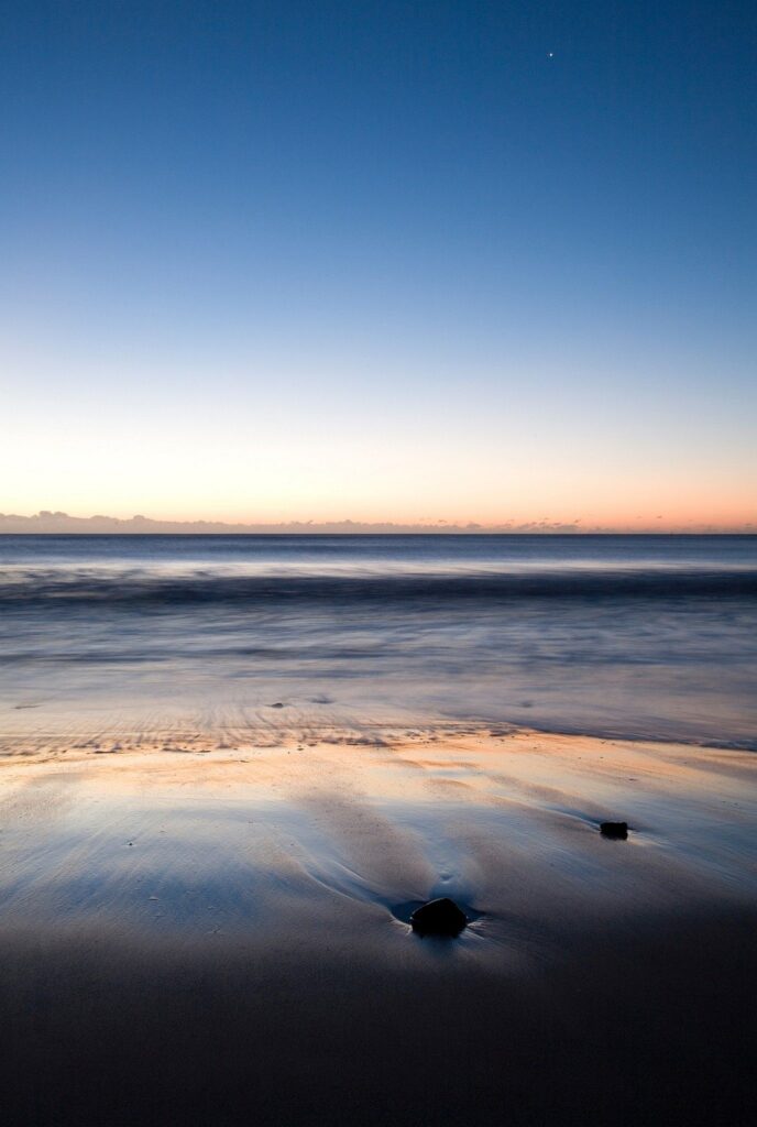 Ballynaclash beach at dawn, Blackwater, County Wexford, Ireland.