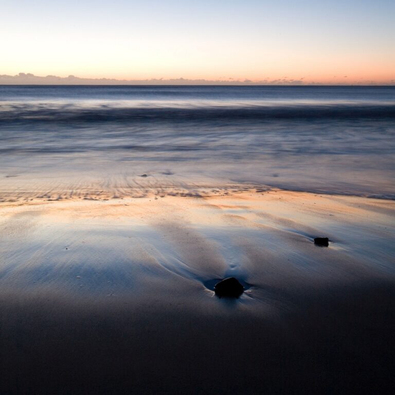 Ballynaclash beach at dawn, Blackwater, County Wexford, Ireland.