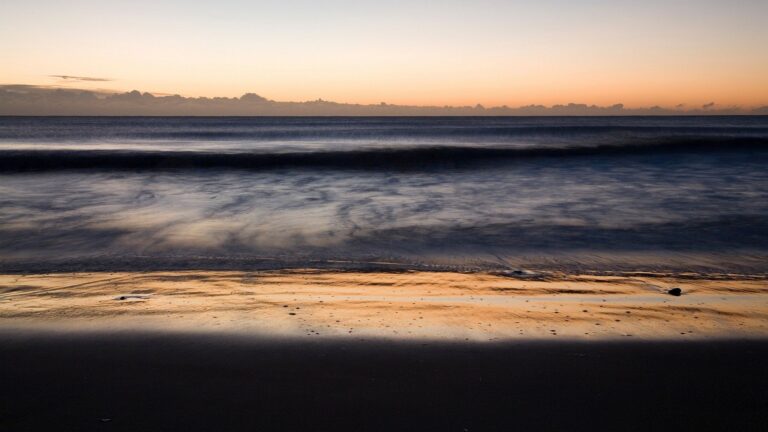 Ballynaclash beach at dawn, Blackwater, County Wexford, Ireland.