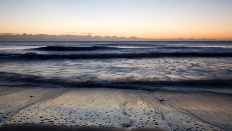 Ballynaclash beach at dawn, Blackwater, County Wexford, Ireland.