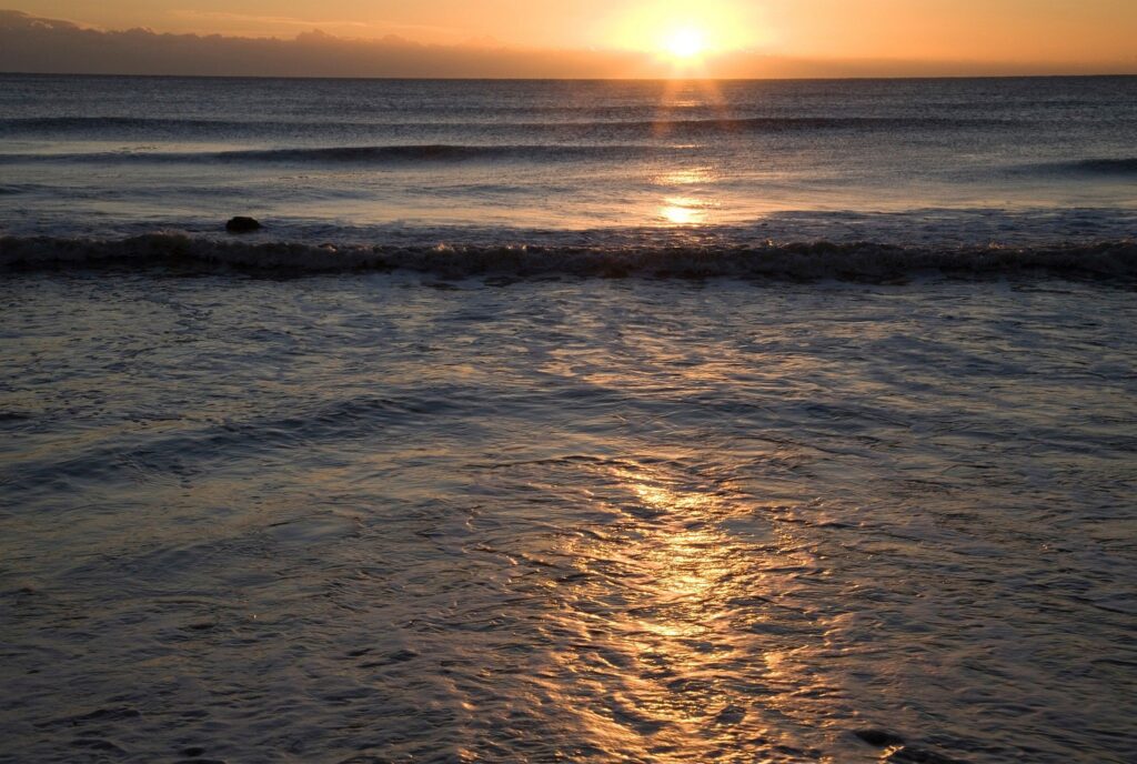 Ballynaclash beach at dawn, Blackwater, County Wexford, Ireland.