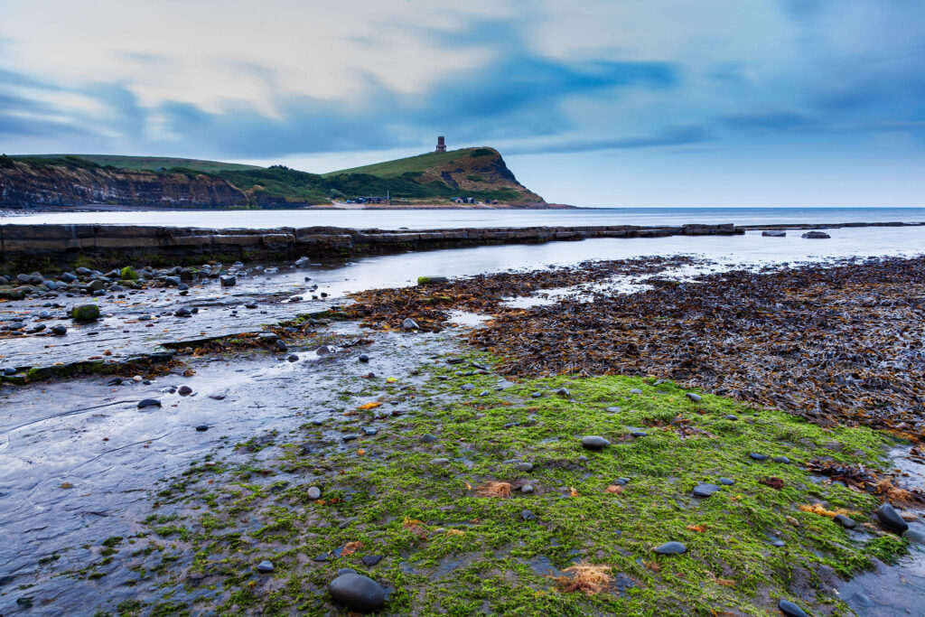 The beautiful coastal landscape at Kimmeridge bay in Dorset. This is one of the many wonders to be found on the Jurassic coast, an UNESCO world heritage site.