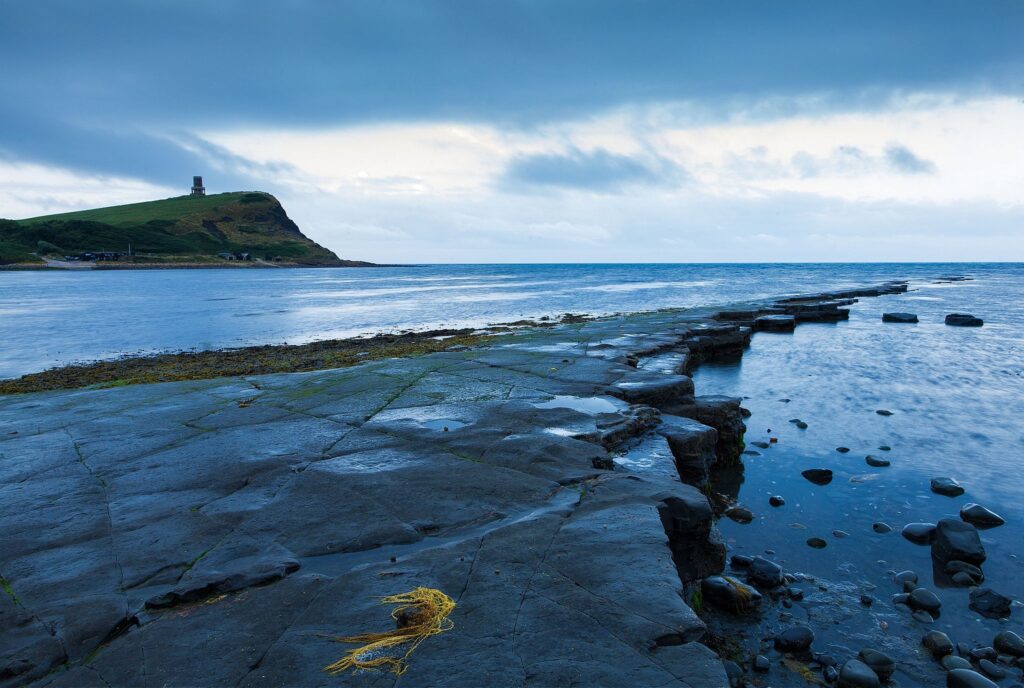 The beautiful coastal landscape at Kimmeridge bay in Dorset. This is one of the many wonders to be found on the Jurassic coast, an UNESCO world heritage site.