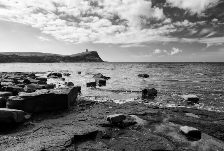 The beautiful coastal landscape at Kimmeridge bay in Dorset. This is one of the many wonders to be found on the Jurassic coast, an UNESCO world heritage site.