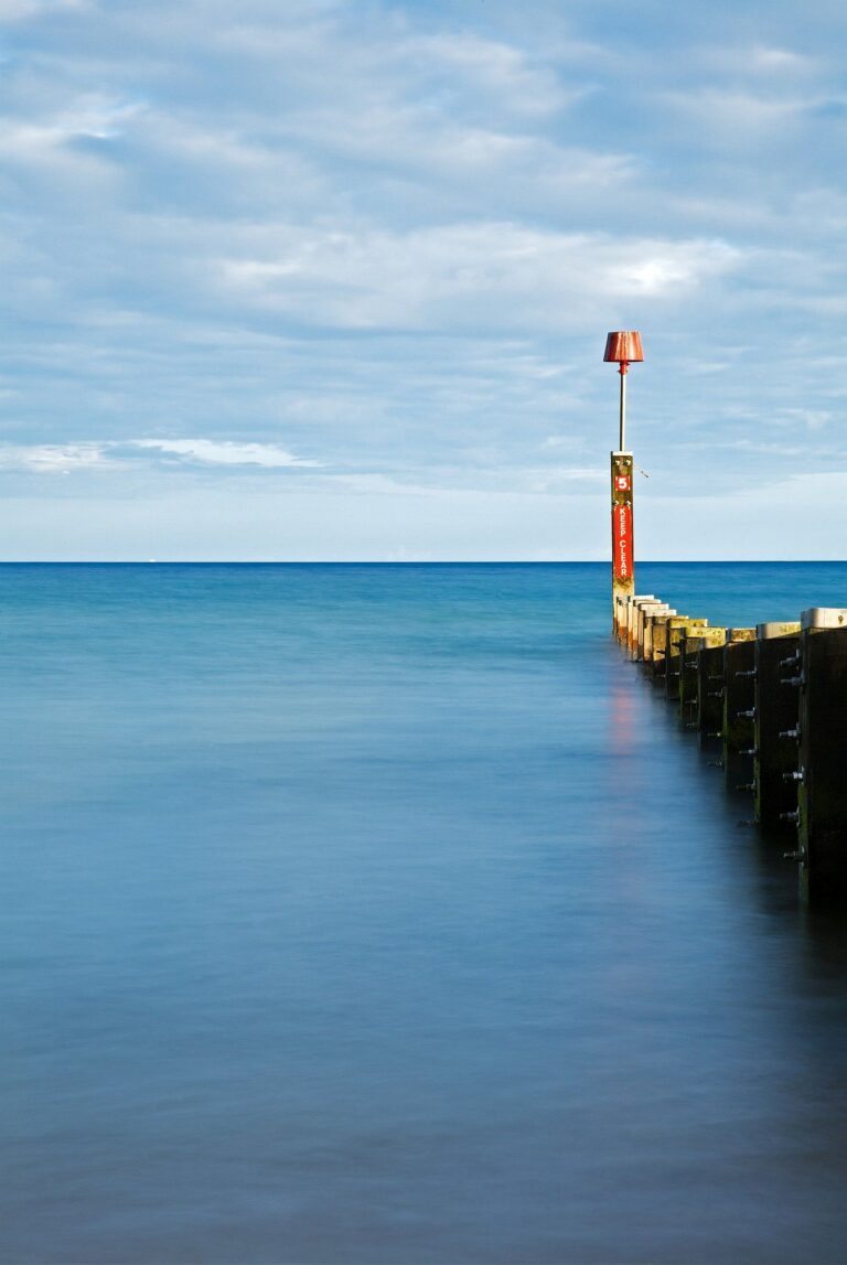 Bournemouth groyne, at sundown, Dorset, England