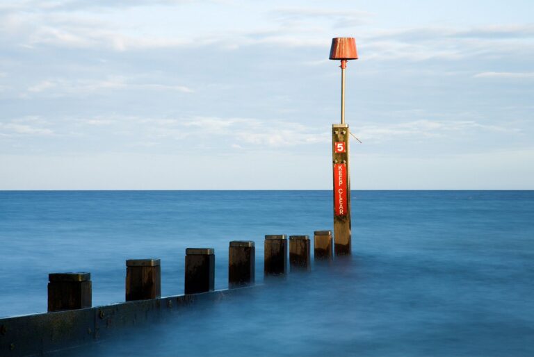 Bournemouth groyne, at sunset, Dorset, England