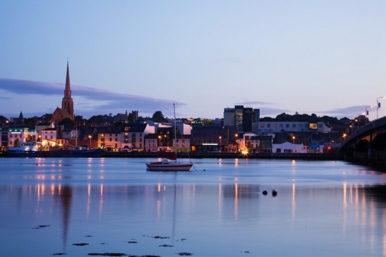 Wexford Harbour at dusk, County Wexford, Republic of Ireland