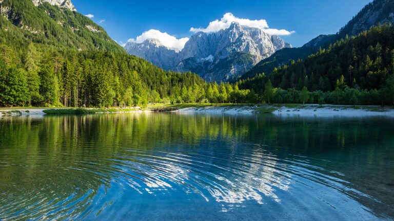 Lake Jasna, near Kranjska Gora in Slovenia.