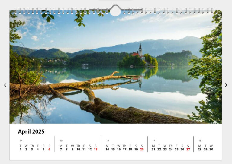 Bled Calendar - April 2025