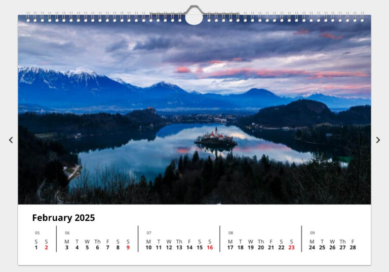 Bled Calendar - Feb 2025