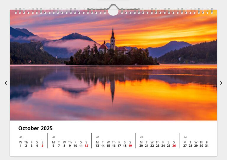 Bled Calendar - Oct 2025